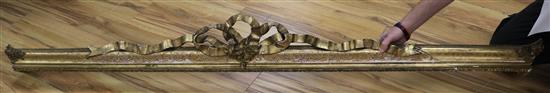 Three gilt and composite pelmets
